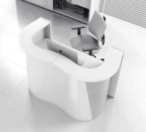 Wave / Banque d'accueil L162 cm Blanc