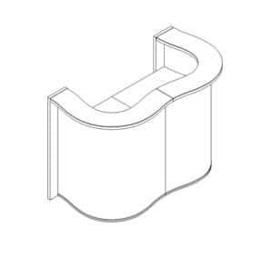 Wave / Banque d'accueil L162 cm Blanc