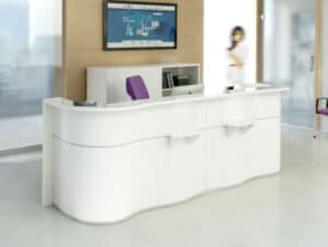 Wave / Banque d'accueil L356 cm Blanc