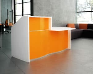 Wave / Banque d'accueil avec PMR L178 cm Orange