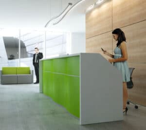 Wave / Banque d'accueil L275 cm Vert