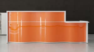Wave / Banque d'accueil avec PMR L297 cm orange