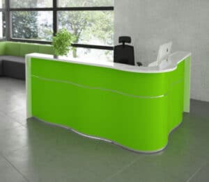 Wave / Banque d'accueil en angle L278 x P179 cm vert