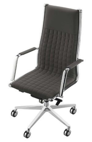 Vega Q / Fauteuil de direction en cuir Noir