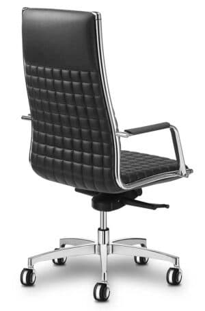 Vega Q / Fauteuil de direction en cuir Noir