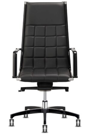 Vega S / Fauteuil de direction en cuir Noir