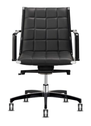 Vega S / Fauteuil Manager en cuir Noir