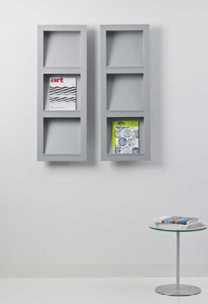 Bâti / Porte-revues mural Vertical H110 x L40 cm