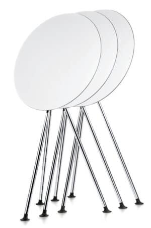 Meet table / Table haute pliante Ø70 cm Blanc