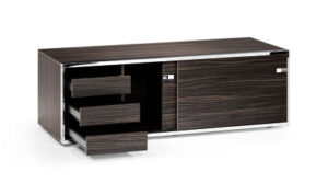 Sedus relations  / Lowboard portes coulissantes L120 cm + 3 tiroirs Ebène