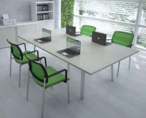 Ogi A / Table de réunion L240 x P140 cm Blanc