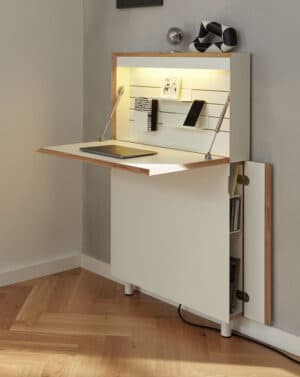 Flatmate / Bureau mural Home office H114 x 72 cm Blanc