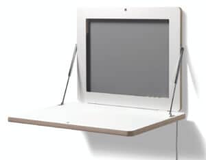 Flatframe / Bureau mural extraplat H53 x L70 cm Blanc