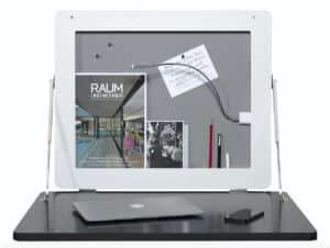 Flatframe / Bureau mural extraplat avec tableau noir H53 x L70 cm