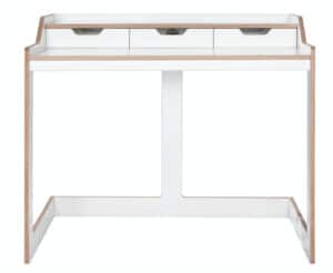Plane / Bureau secrétaire 2 tiroirs L106 cm Blanc