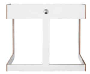 Plane / Bureau secrétaire 2 tiroirs L106 cm Blanc
