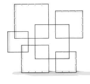 Konnex / Etagère design modulable lot de 3 cubes encastrables