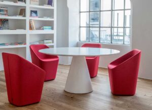 Ikon / Table ronde Ø 150 cm MDF laqué Blanc