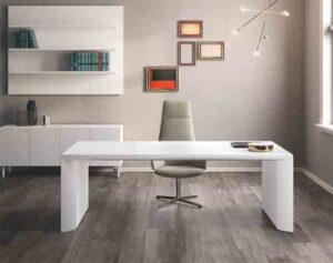 Kono / Bureau de direction L180 cm laqué Blanc