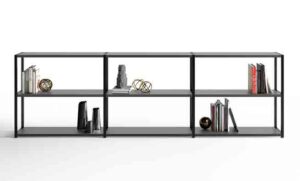 Kono / Etagère Basse L280 x H85 cm Noir