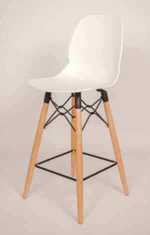 Artwood / Tabouret haut Pieds bois Blanc