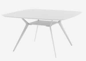 Biplane 40C / Table de réunion carrée 140 x 140 cm Blanc
