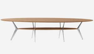 Biplane 405 / Table basse ovale L200 cm Chêne