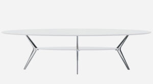 Biplane 411 / Table basse ovale L150 cm Blanc