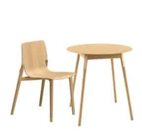 Kayak table / Table en bois Ø 74 cm Chêne naturel