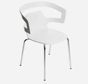 Segesta / Chaise visiteur avec accoudoirs Blanc