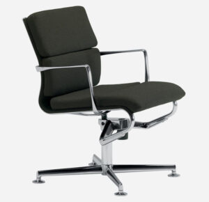 Meetingframe lounge 52 soft / Chaise de réunion tournante en cuir avec accoudoirs