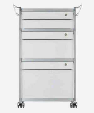 SEC car003 / Caisson à roulettes 3 tiroirs H98 cm Blanc