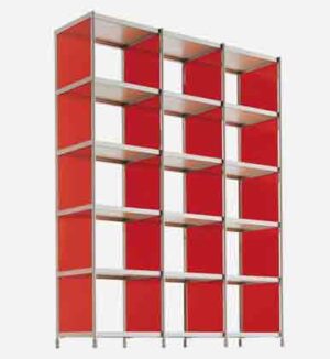 SEC lib010 / Etagère H199 x L157 cm Rouge