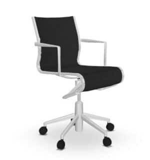Rollingframe + TILT 47 / Chaise de réunion résille Noir