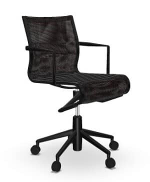 Rollingframe + TILT 47 / Chaise de réunion résille Noir