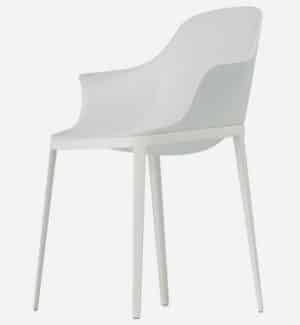Elle arm / Chaise design avec accoudoirs Blanc