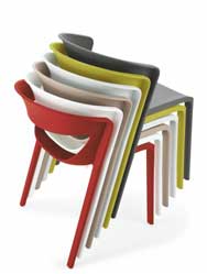 Kicca One / Chaise plastique empilable Blanc