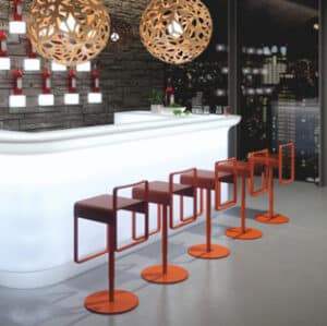 Kyro / Tabouret haut réglable Blanc