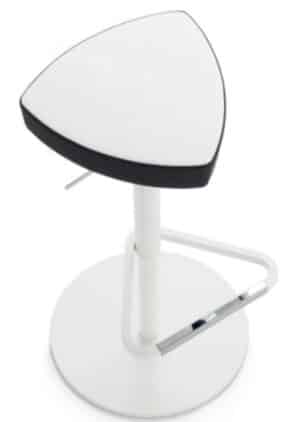 Kensho / Tabouret haut réglable Blanc