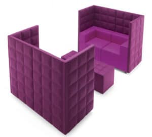 Kuadra Top / Fauteuil d'accueil deux places dossier haut