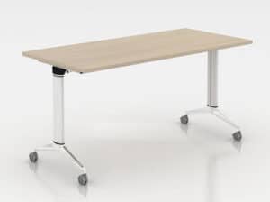 Seatle / Table rabattable sur roulettes L150 x P70 cm