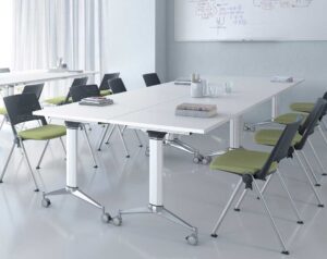 Seatle / Table rabattable sur roulettes L150 x P70 cm