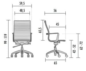 Helios / Fauteuil de direction résille Noir