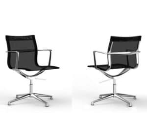 Helios / Fauteuil de réunion résille Noir