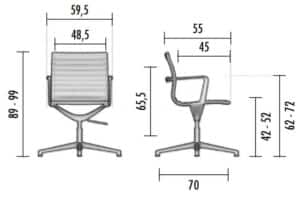 Helios / Fauteuil de réunion résille Noir