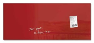 Vision / Tableau en verre magnétique 130 x 55 cm Rouge
