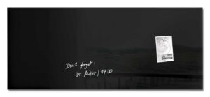 Vision / Tableau en verre magnétique 130 x 55 cm Noir