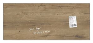 Vision / Tableau en verre magnétique 130 x 55 cm Bois naturel