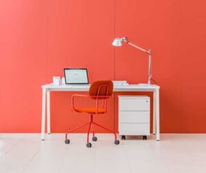 Ogi M / Bureau droit 160 cm Blanc