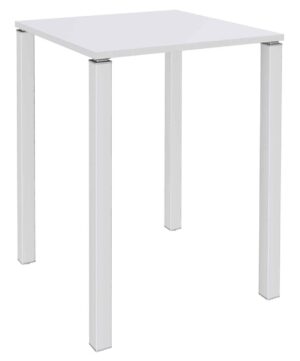 Lounge / Table haute carrée L80 x L80 cm Blanc perle